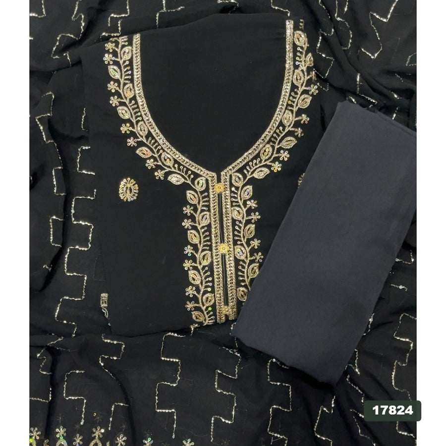 Gorgette Silk Embroidery Suit Set