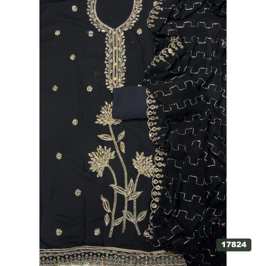 Gorgette Silk Embroidery Suit Set