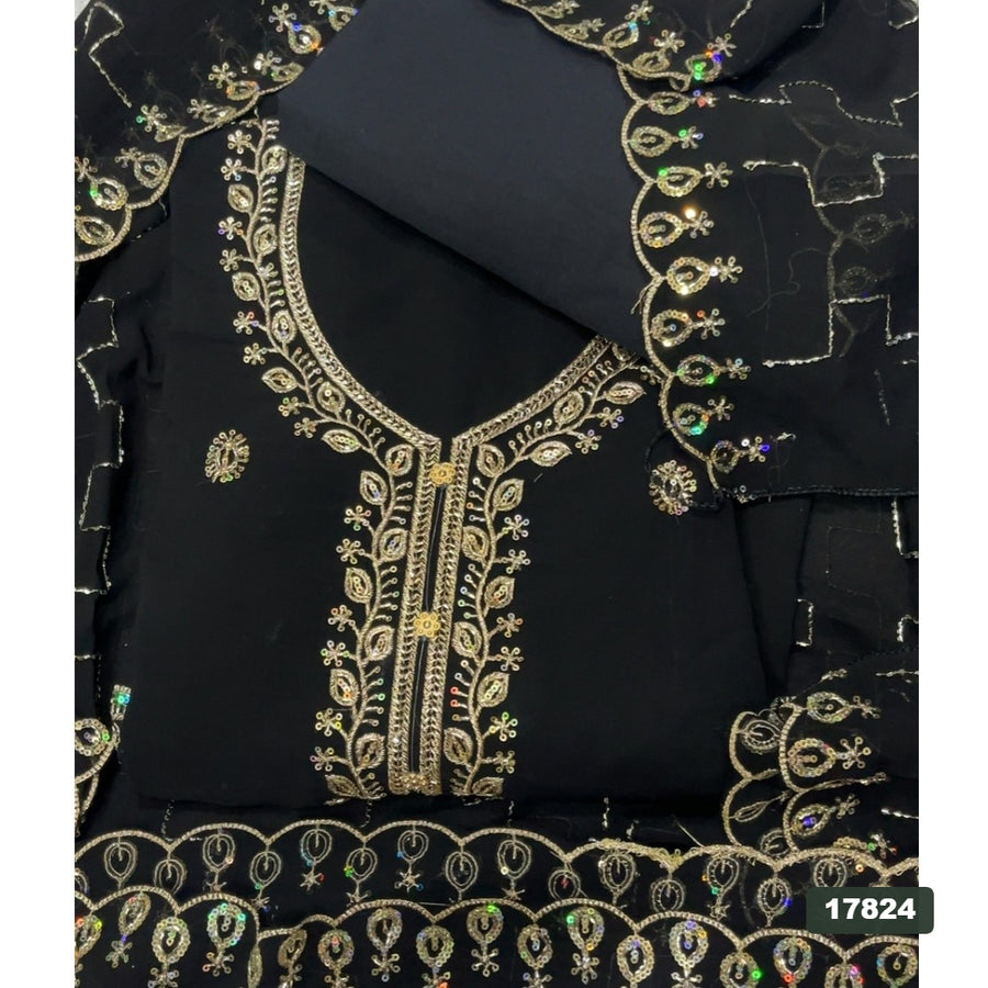 Gorgette Silk Embroidery Suit Set