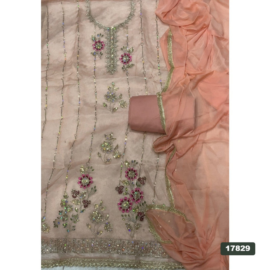 Shimmer Silk Embroidery Suit Set