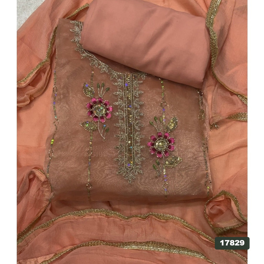 Shimmer Silk Embroidery Suit Set