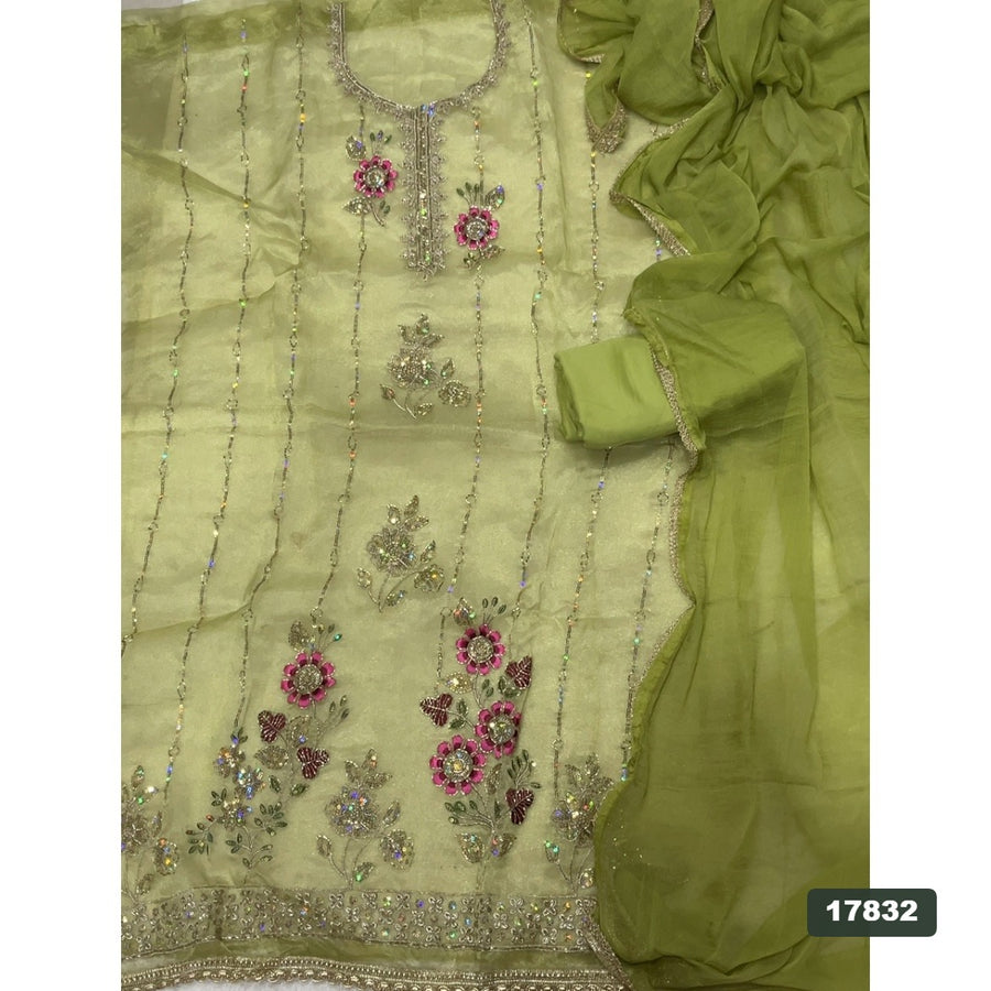 Shimmer Silk Embroidery Suit Set