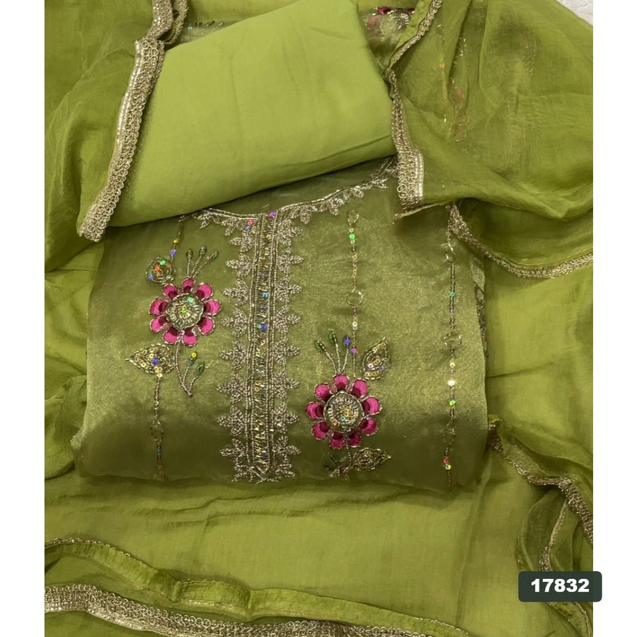 Shimmer Silk Embroidery Suit Set