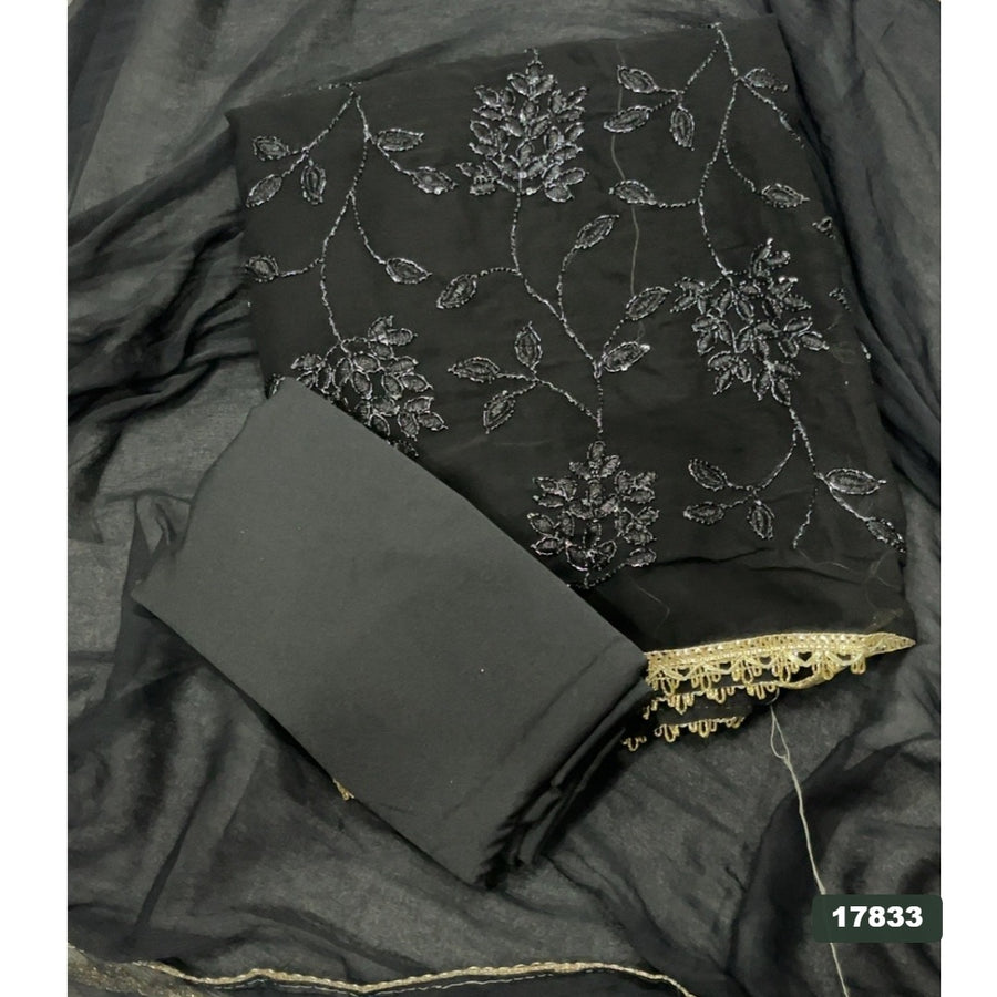 Gorgette Silk Embroidery Suit Set