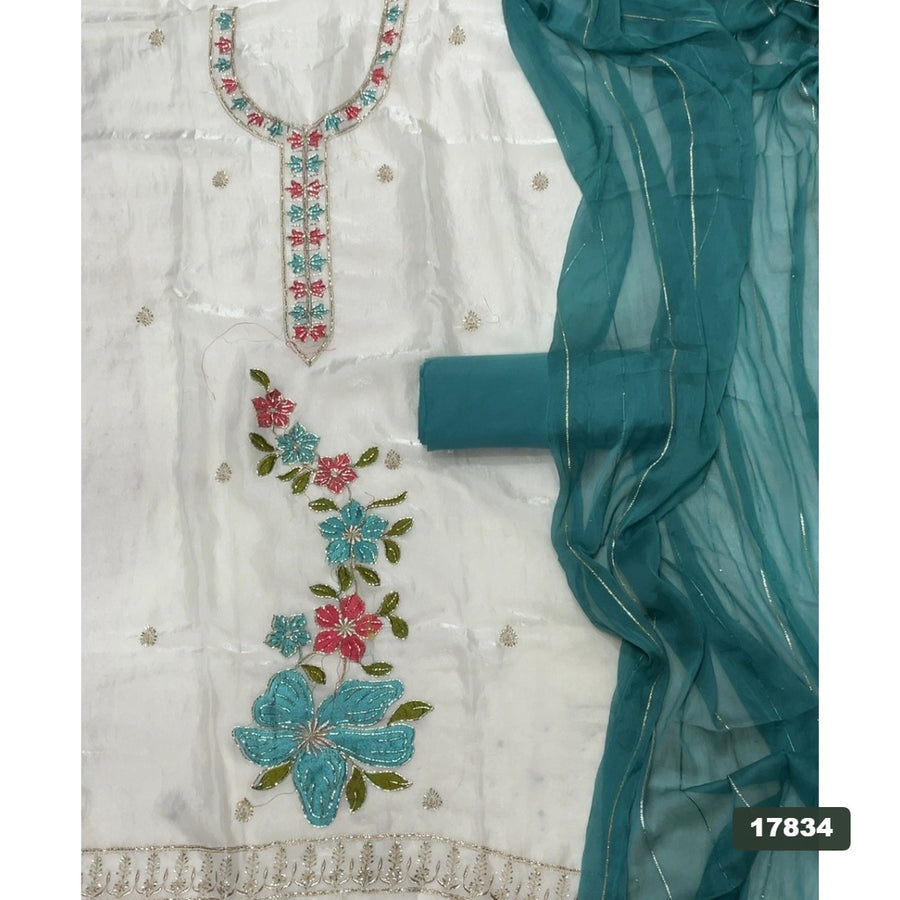 Silk Embroidery Suit Set