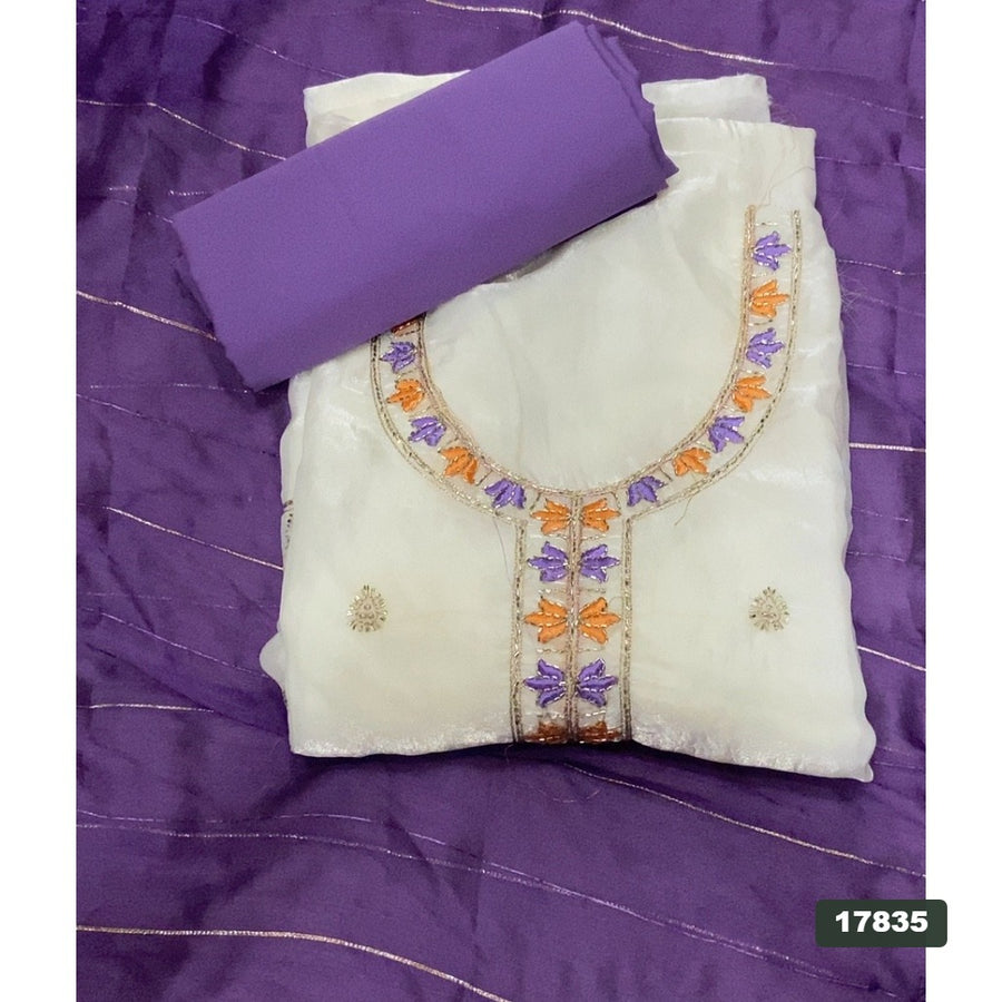 Silk Embroidery Suit Set