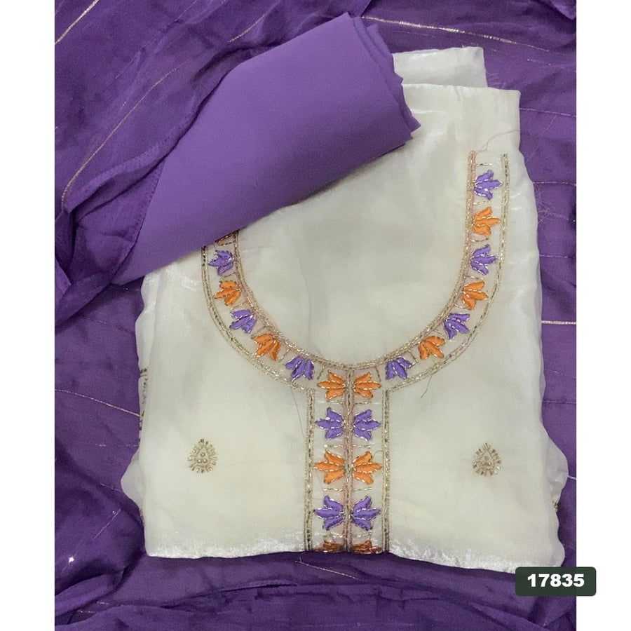 Silk Embroidery Suit Set
