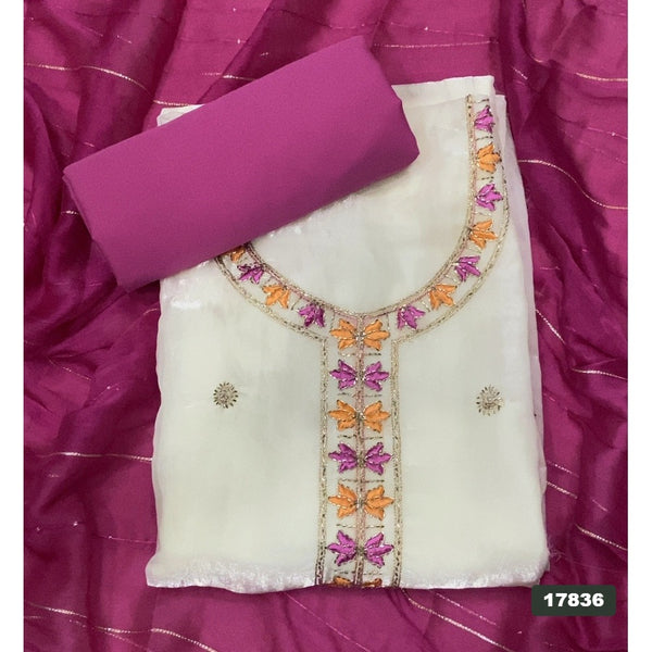 Silk Embroidery Suit Set