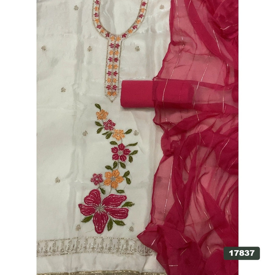 Silk Embroidery Suit Set