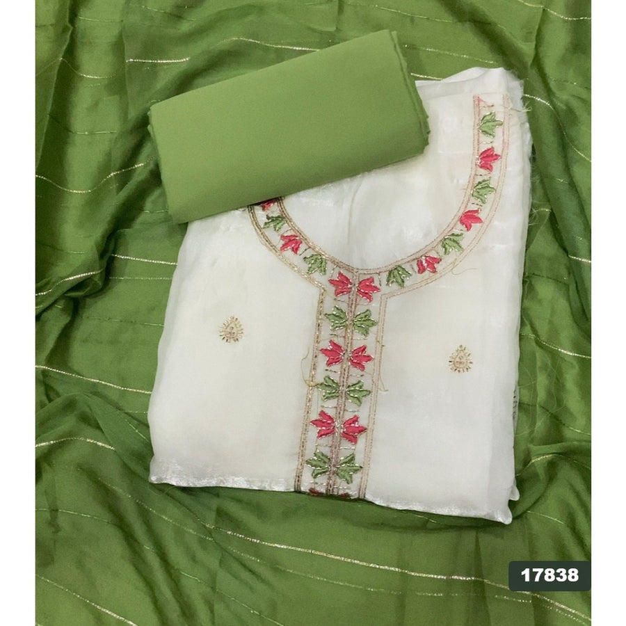 Silk Embroidery Suit Set