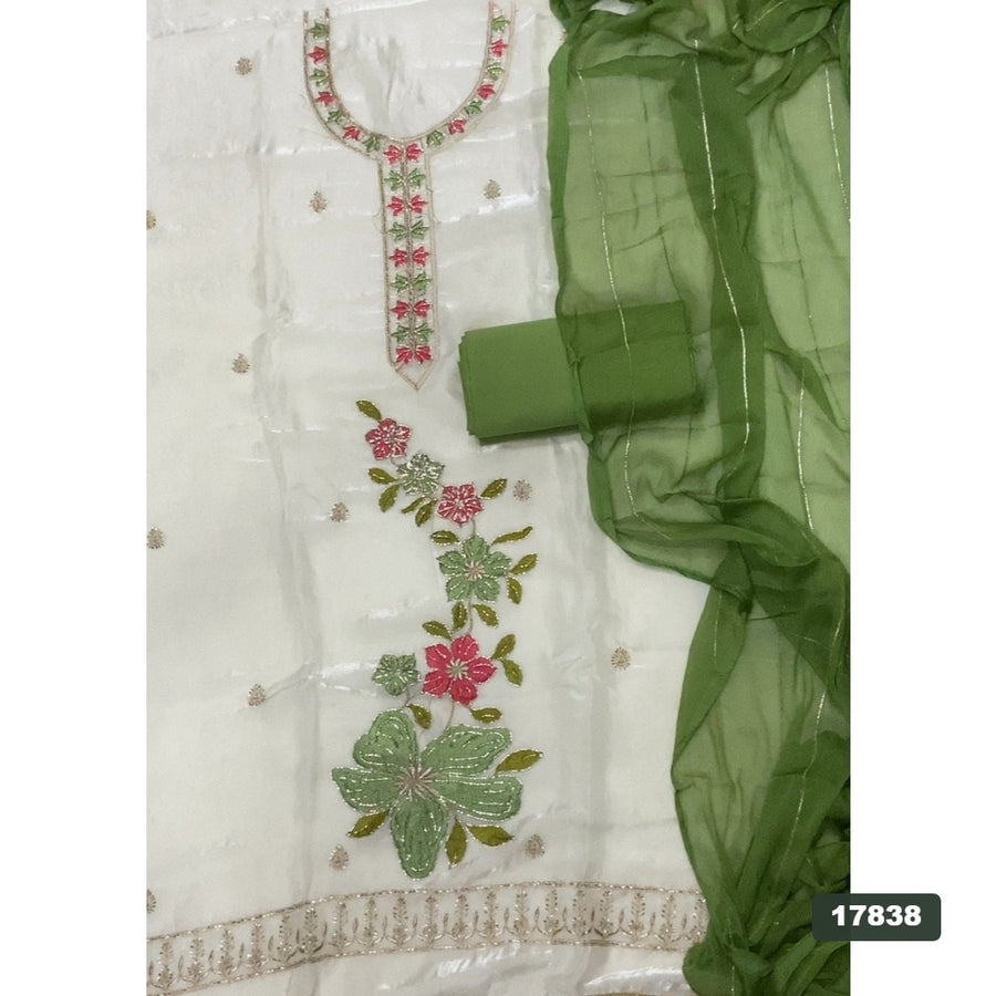 Silk Embroidery Suit Set