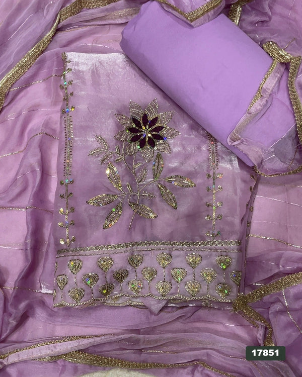 Silk Embroidery Suit Set