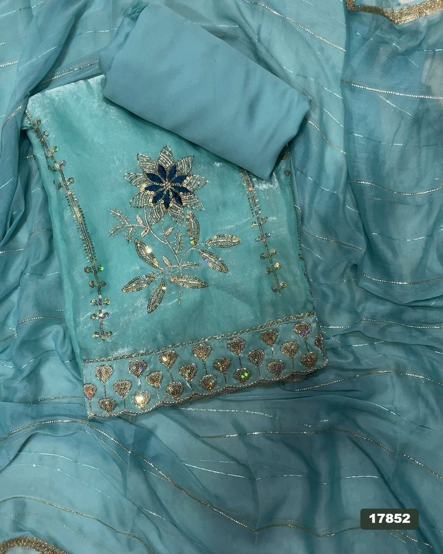 Silk Embroidery Suit Set