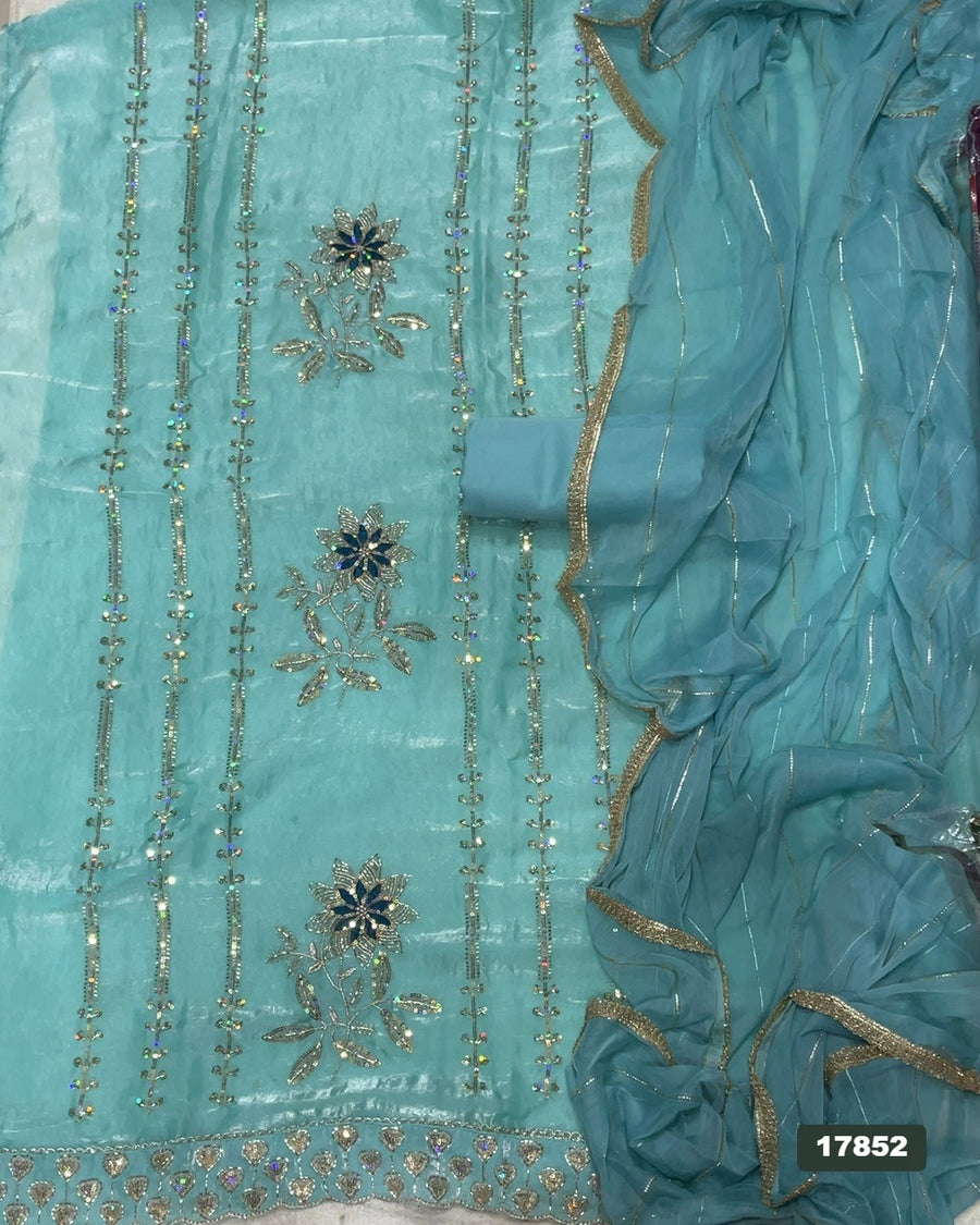 Silk Embroidery Suit Set