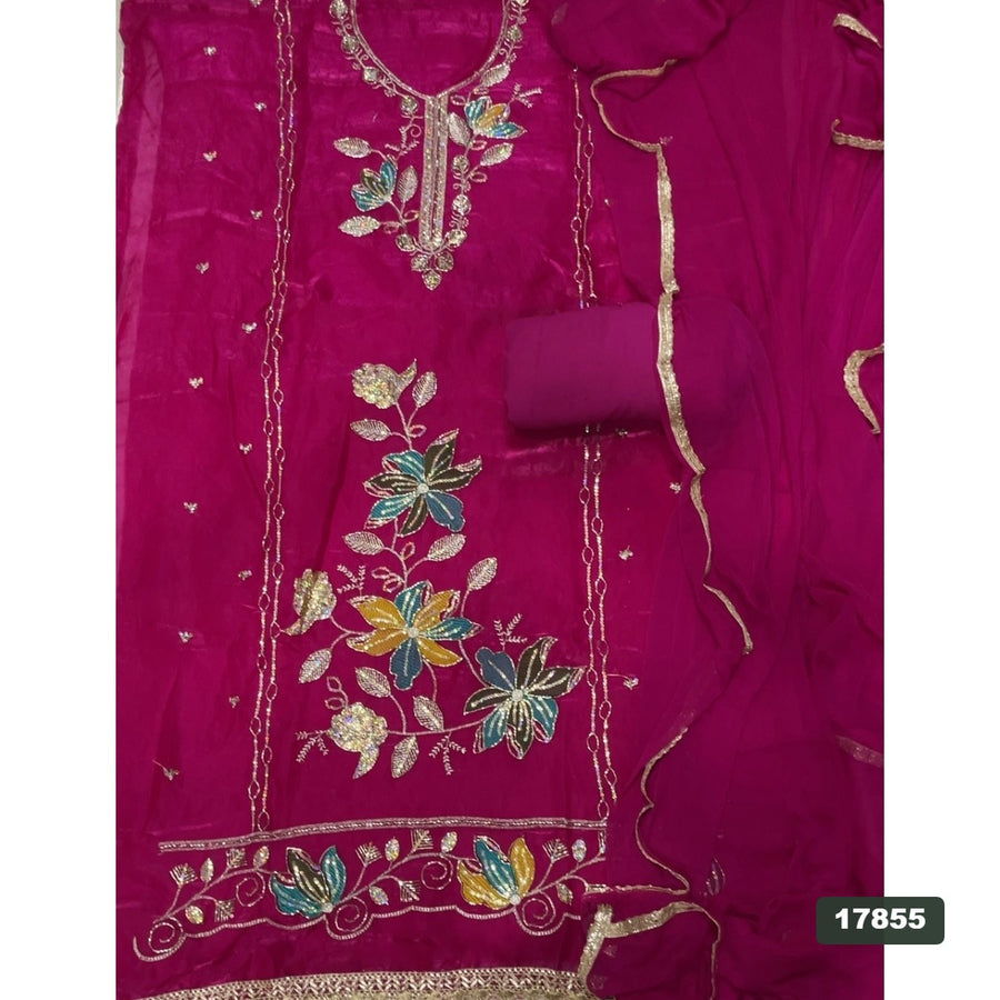 Silk Embroidery Suit Set