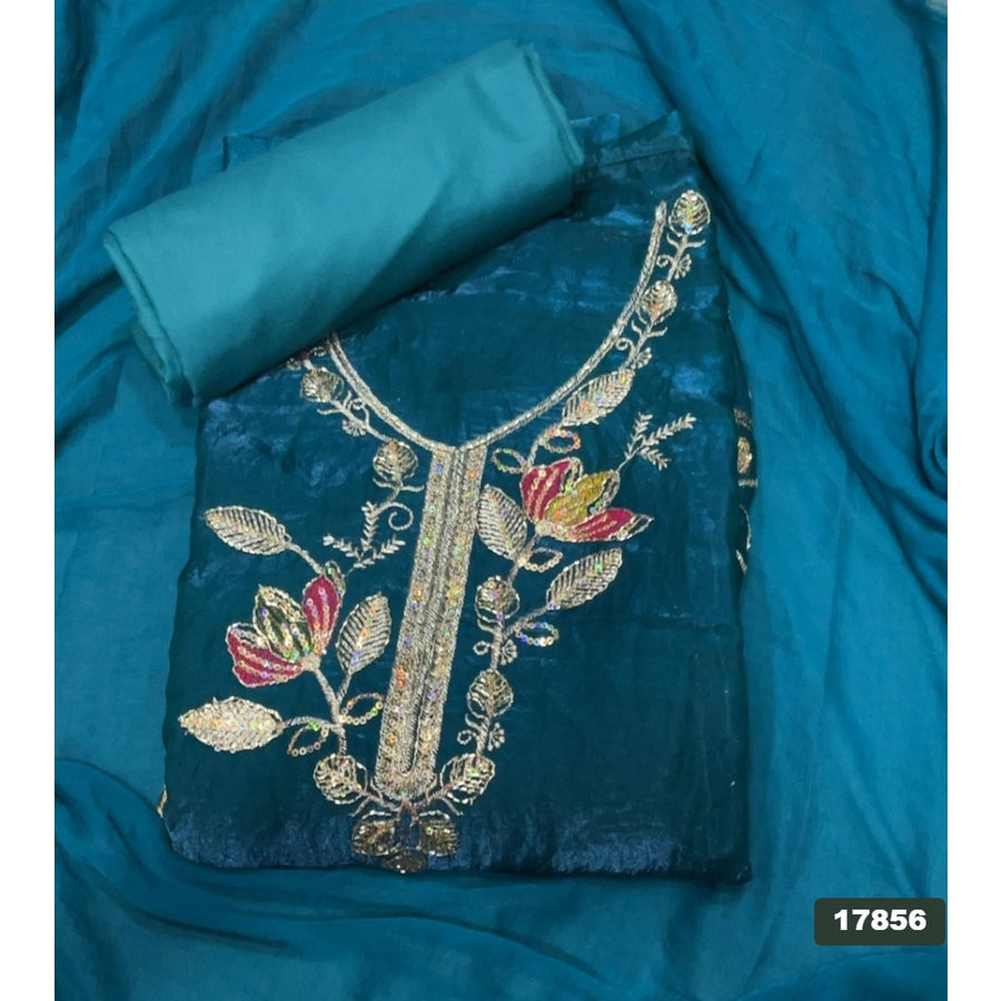 Silk Embroidery Suit Set