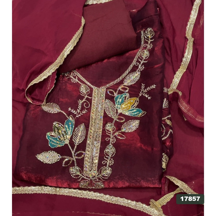 Silk Embroidery Suit Set