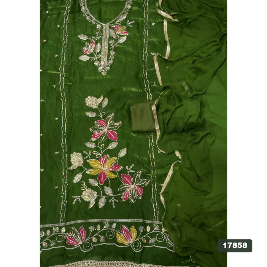 Silk Embroidery Suit Set