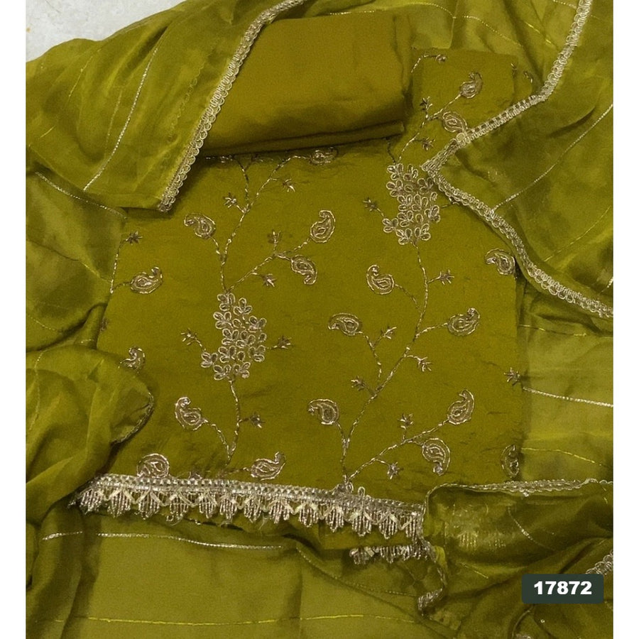 Crush Silk Embroidery Suit Set