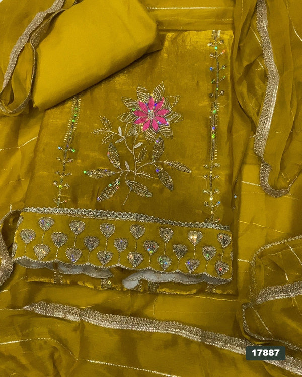 Silk Embroidery Suit Set