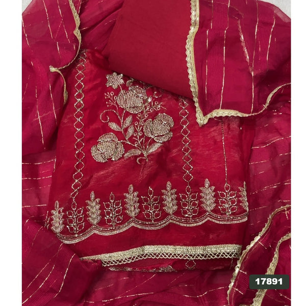 Silk Embroidery Suit Set