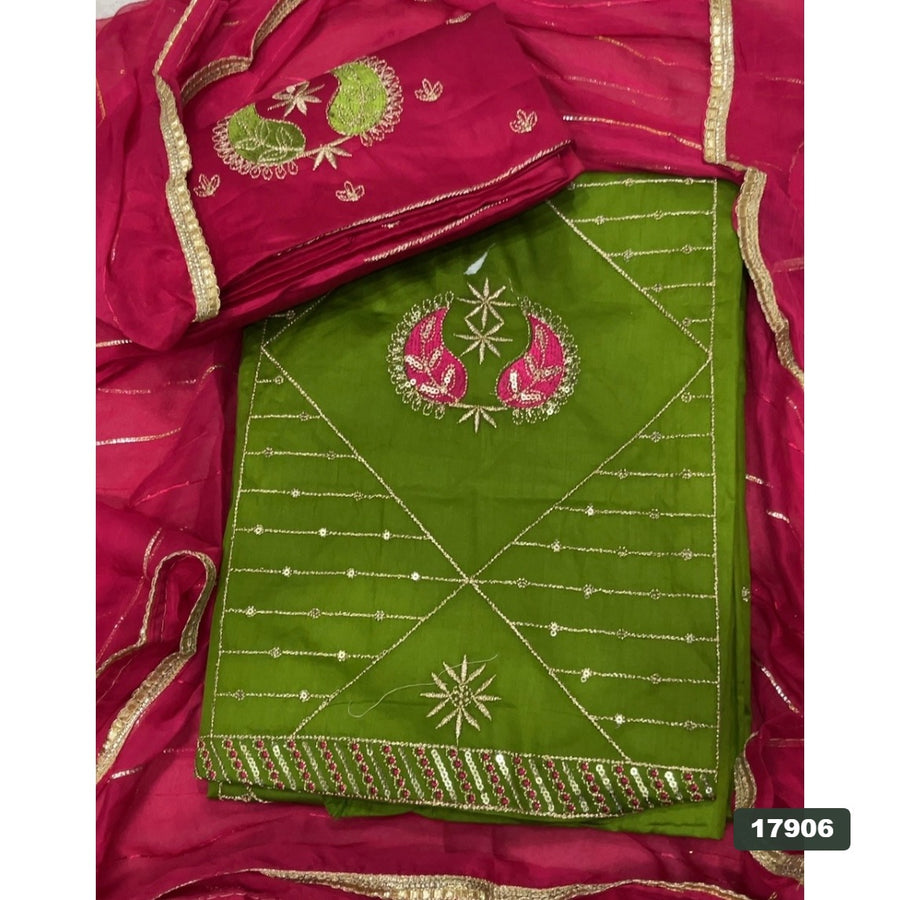 Jaam Silk Embroidery Suit Set
