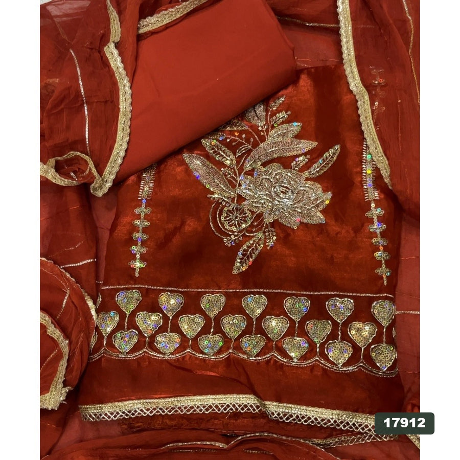 Silk Embroidery Suit Set