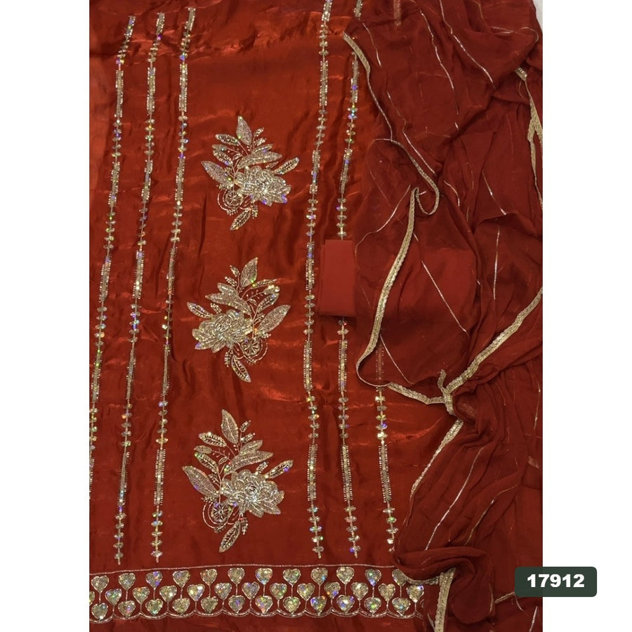 Silk Embroidery Suit Set