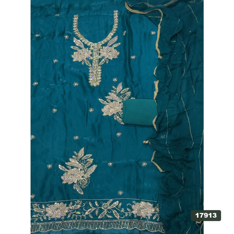 Silk Embroidery Suit Set