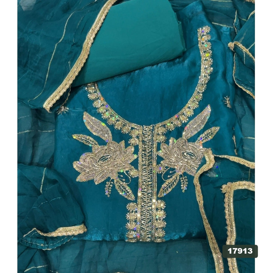 Silk Embroidery Suit Set