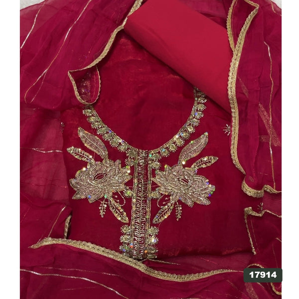 Silk Embroidery Suit Set