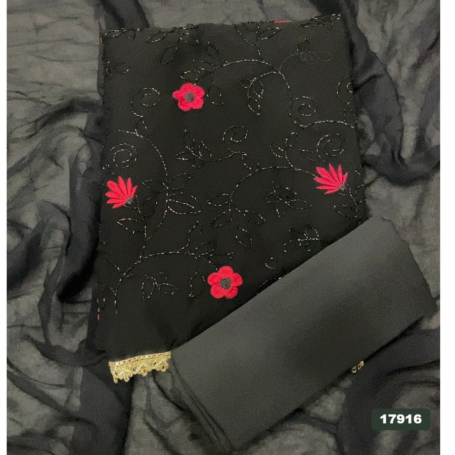 Gorgette Silk Embroidery Suit Set