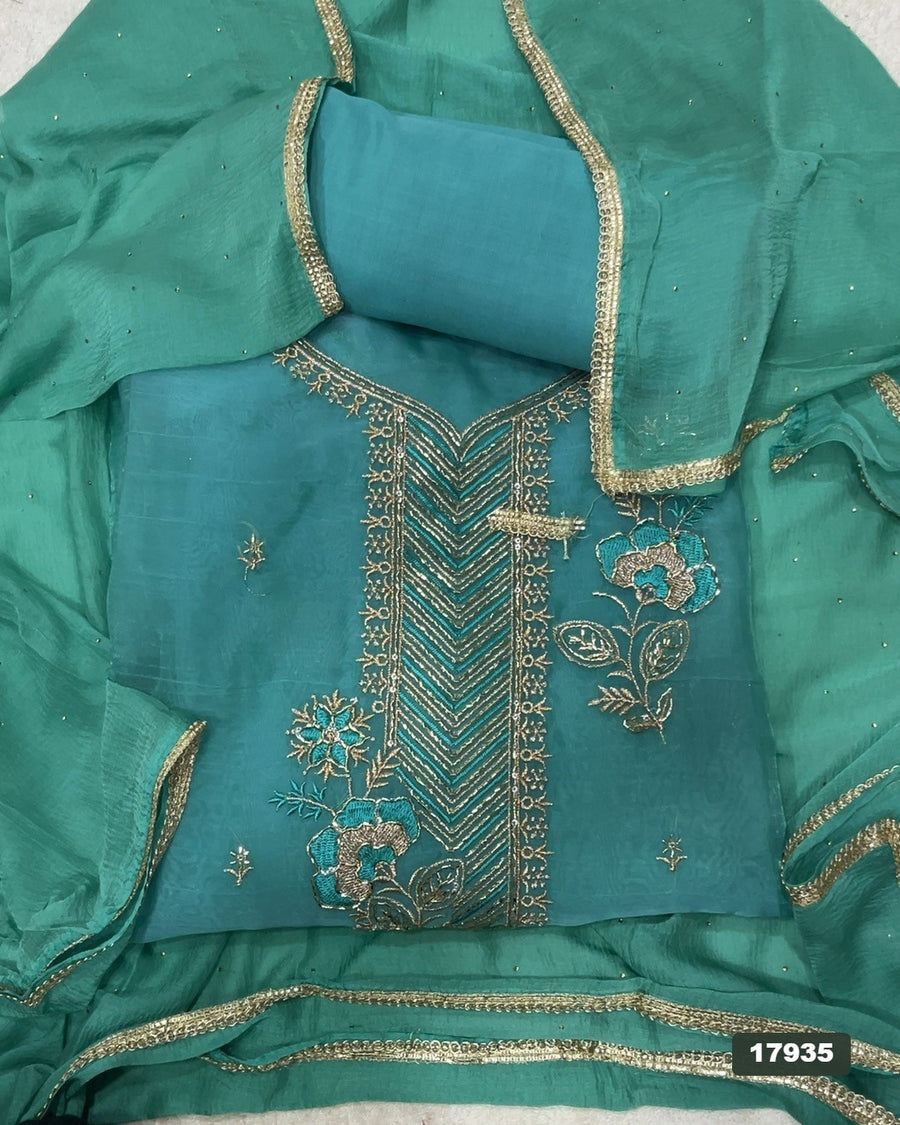 Silk Embroidery Suit Set