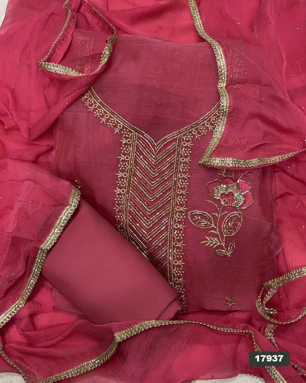 Silk Embroidery Suit Set