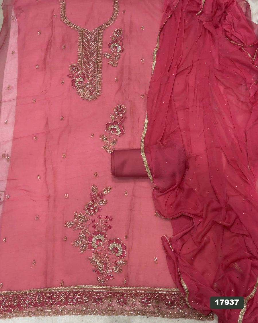 Silk Embroidery Suit Set