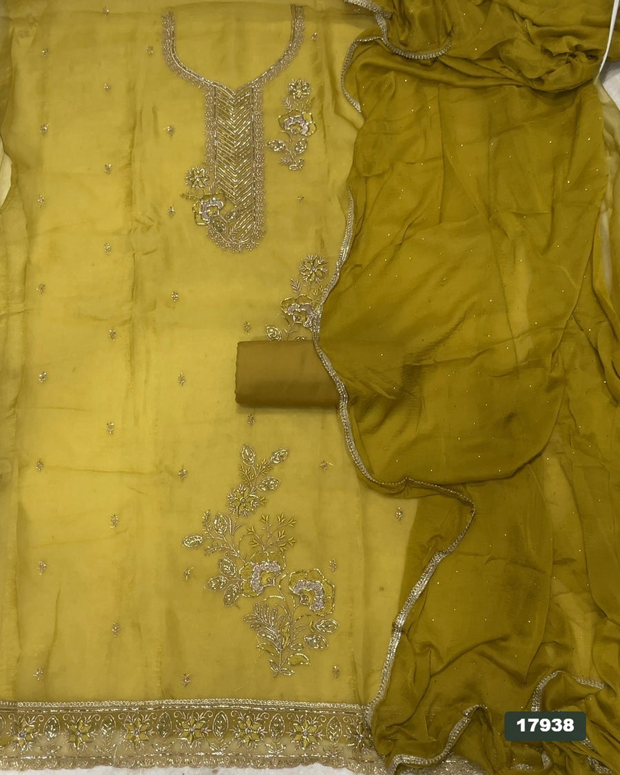 Silk Embroidery Suit Set
