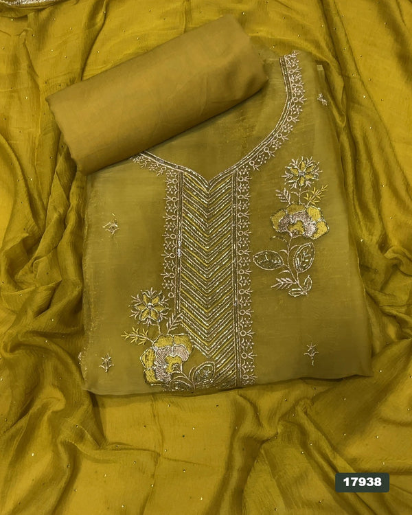 Silk Embroidery Suit Set