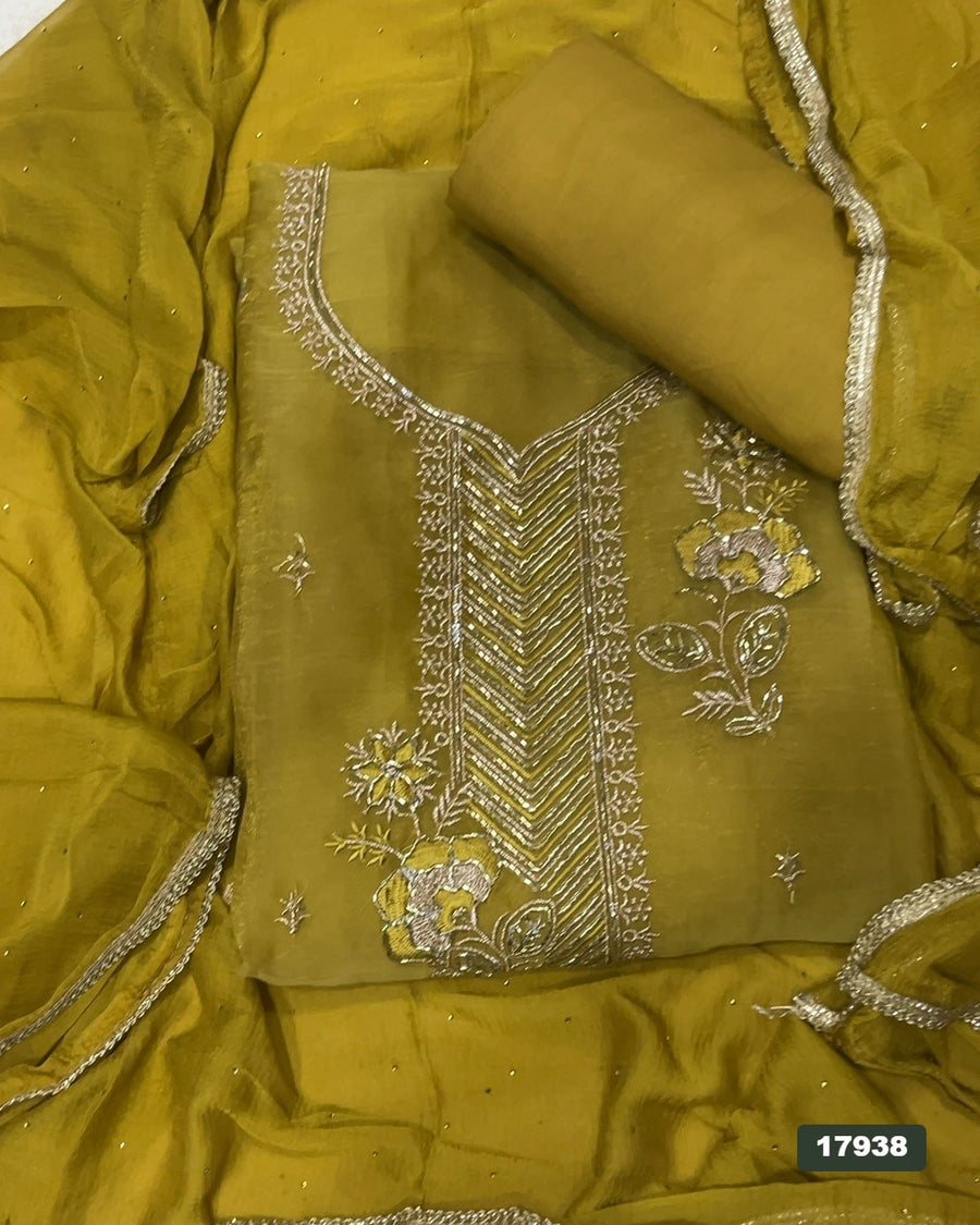 Silk Embroidery Suit Set