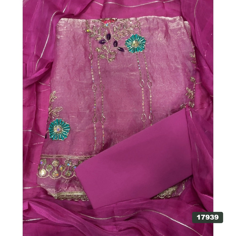 Silk Embroidery Suit Set