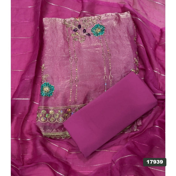 Silk Embroidery Suit Set