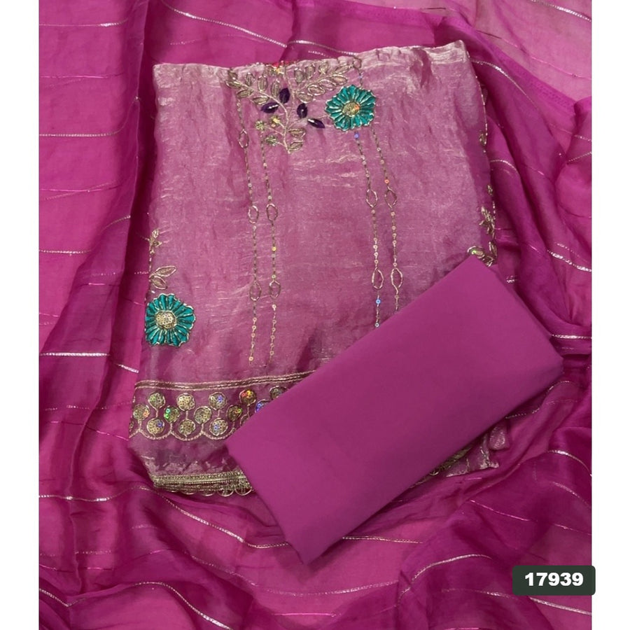 Silk Embroidery Suit Set