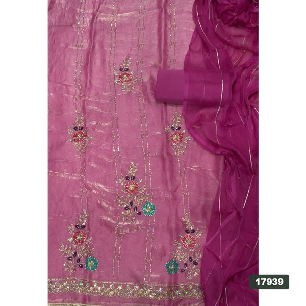 Silk Embroidery Suit Set