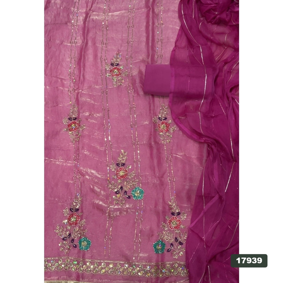 Silk Embroidery Suit Set
