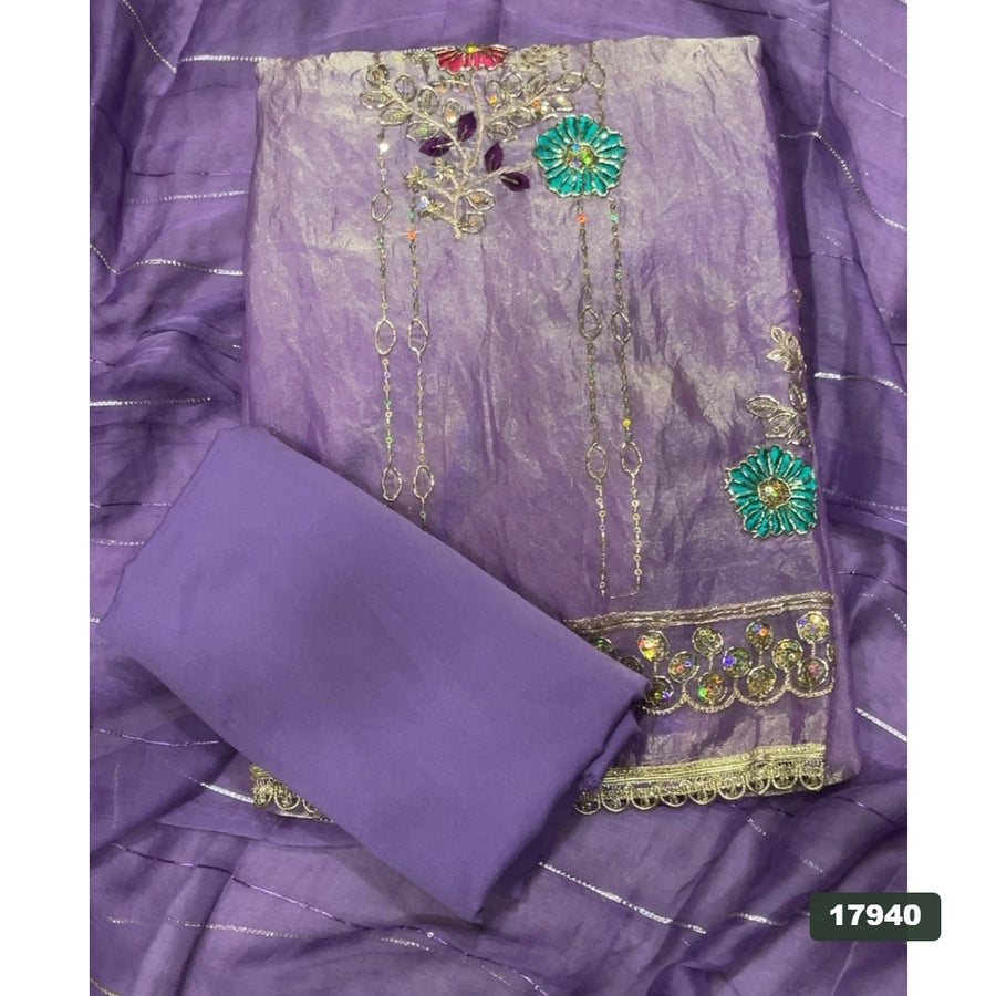 Silk Embroidery Suit Set