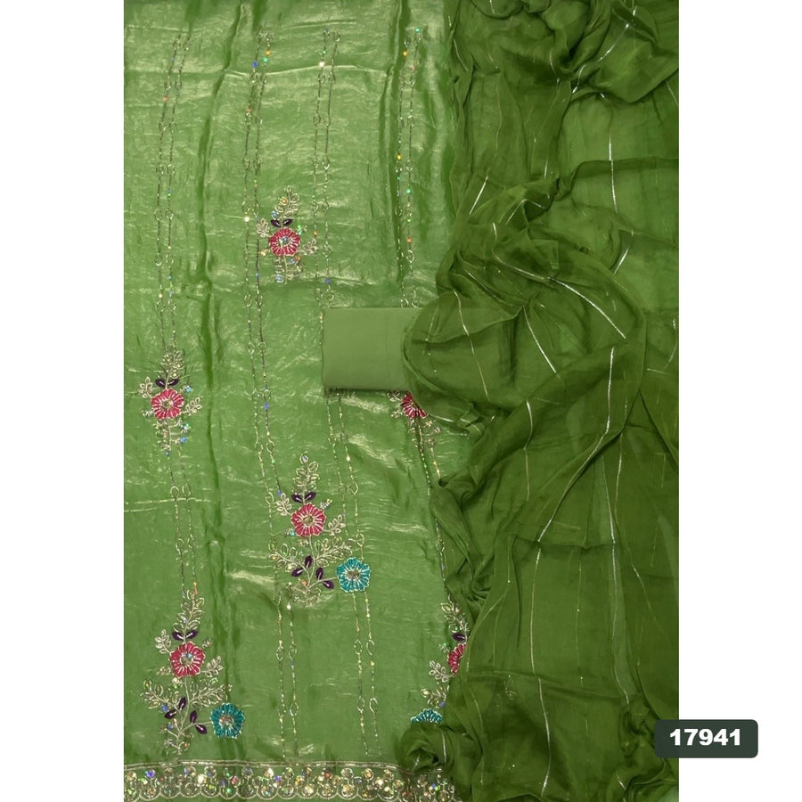 Silk Embroidery Suit Set