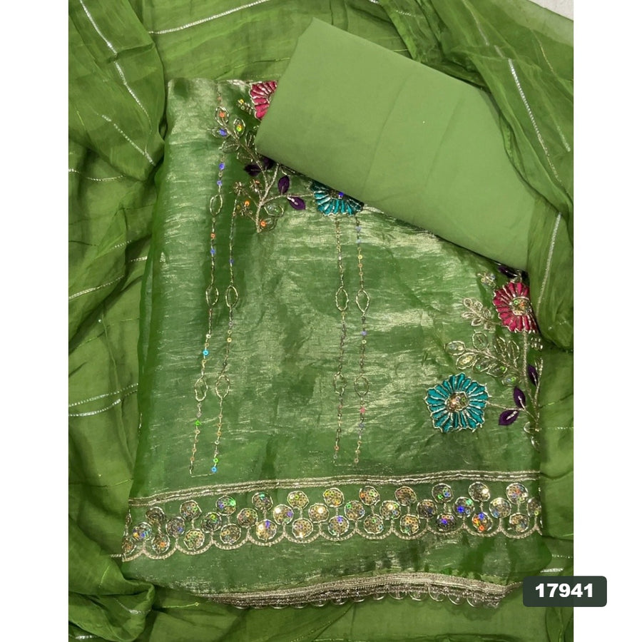 Silk Embroidery Suit Set