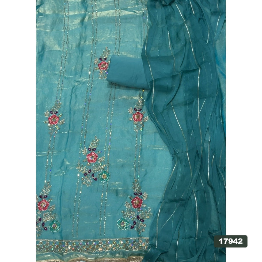 Silk Embroidery Suit Set