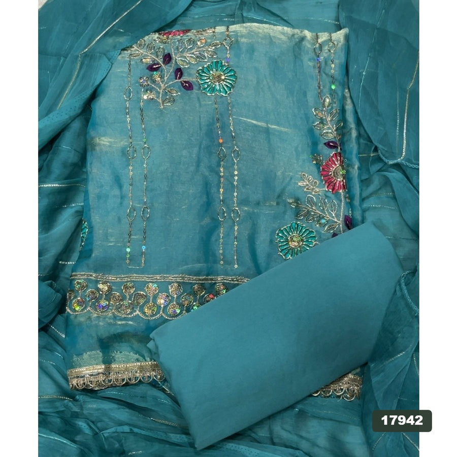 Silk Embroidery Suit Set