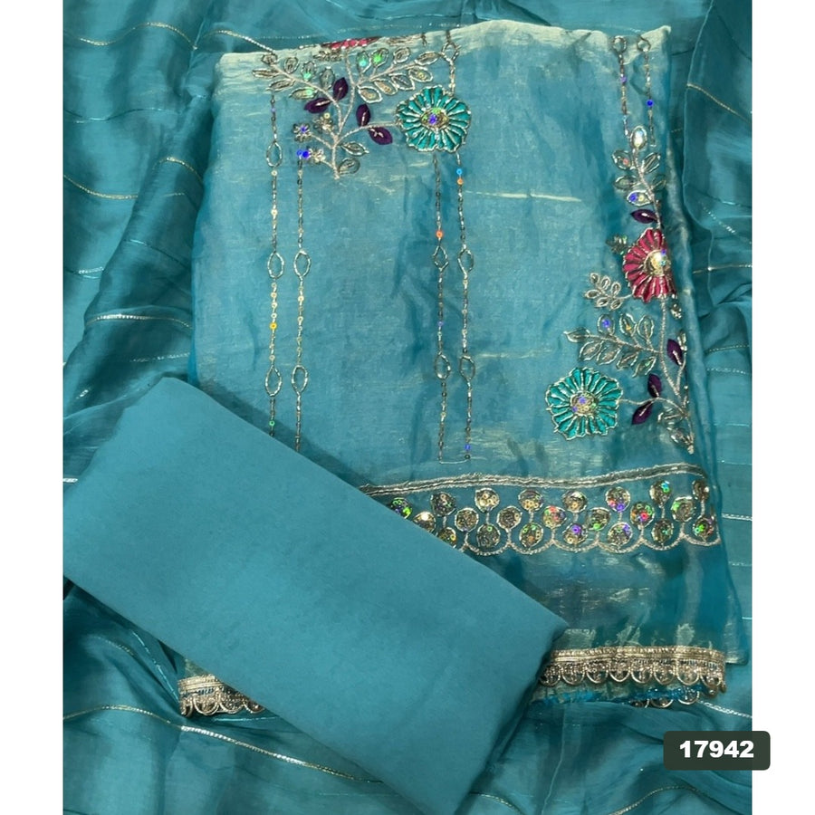 Silk Embroidery Suit Set