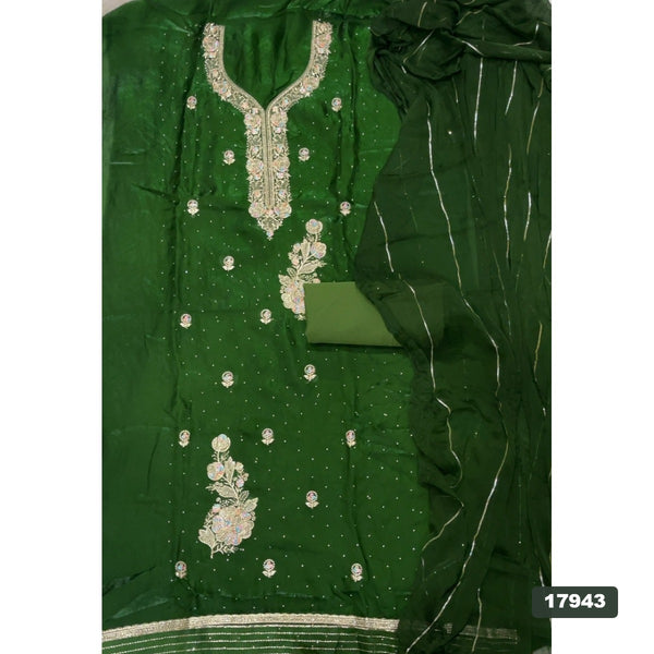 Silk Embroidery Suit Set